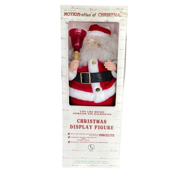 Vintage Telco Christmas Motionettes Santa Claus w/ Bell 1980s Animated READ - Picture 13 of 16